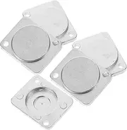 Generic 5pcs Sturdy Cover Plate Multipurpose Panel Mount Chassis Connectors Cover Metal Faceplate Insert Protective Cover for Xlr Connectors