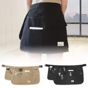 Waiter Waitress Apron with 9 Pocket Canvas Half Tool Apron Adjustable Belt SthzY