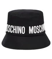 [Moschino Kids] Moschino Kids Logo cotton bucket hat Inch 19.7 black