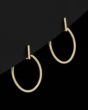 14K Italian Gold Front-Back Earrings