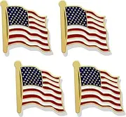 [stidsds] American Flag Pin - USA Flags Pins Lapel US Flag Enamel Lapel Pin Men Women Suit & Waving Patriotic Metal Badge Souvenir Hat Backpacks Decoration(4 Pack), Metal, alloy