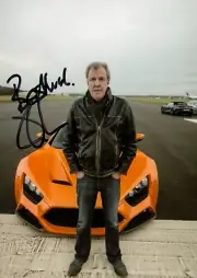 Jeremy Clarkson Hand Signed 7x5 Photo The Grand Tour Top Gear Autograph + COA