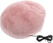 1Set Electric Heating Shoes Soft and Safe Foot Warmer for Winter Cozy Heated Slippers with Removable Faux Rabbit Fur Lining for Home Use Gentle Feet