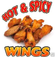 Chicken Hot Wings Decal 12" Restaurant Concession Food Truck Vinyl Sign Sticker