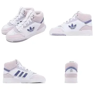 【adidas 愛迪達】休閒鞋 Drop Step XL W 女鞋 粉紅 藍莓紫 麂皮 高筒 三葉草 愛迪達(FZ5722)