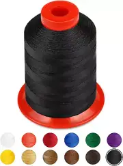 1000 Meters FIVEIZERO Extra Strong Upholstery Thread,Black Bonded Nylon Thread f