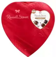 Russell Stover Red Foil Heart Assorted 7-Flavor 9-Piece Milk Chocolates 5.1 oz