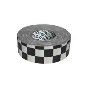Presco Checkerboard Roll Flagging Tape: 1-3/16 in. x 300 ft. (White/Black Checke