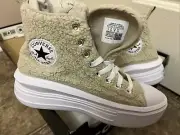 Converse Chuck Taylor All Star Move Platform Sherpa Shoes 'Egret' A06794C Size 4