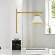Arturo Table Lamp in Black, White and Antique Gold