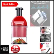 High-Efficiency Manual Food Chopper - Easy Clean Onion and Vegetable Mincer
