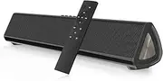 Portable Sound Bar for TV/PC, 105dB Bluetooth 5.0 Wireless & Wired Soundbar with 2200 mAh Battery, 3D Surround Sound Home Theater Built-in Subwoofer with Remote Control for Projectors/Phones/Tablets