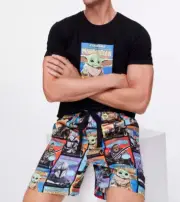 NEW PETER ALEXANDER STAR WARS MANDALORIAN PJ TOP TEE + SHORTS SET $129.90 MENS M