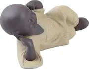 HAMPPLIES Tea Decoration for Tea Tray Household Ornament Reliable Monk Figurine Present for Home and