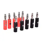 10pcs/lot 4mm nickel plated banana plug banana connector plugs、S_ndB-UU