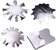 Healeved 4pcs Stainless Steel Nail Art Template Plates Nail Stencil Kit for Practice Hand