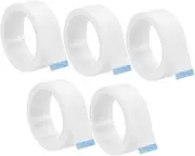 CANIGHT 5 Rolls Lash Extensions Tape Breathable Non Woven Fabric Skin Friendly Self Adhesive for Eyelash Extension and Makeup Salons