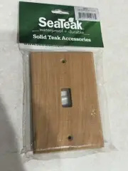 SeaTeak Light Switch Covers, PAIR, 100% Real Teak Wood