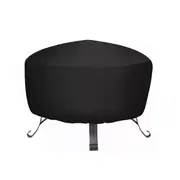 Round Fire Pit Cover Waterproof Weather Resistant Cover for Outdoors