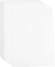 jojofuny DIY Card Making Paper 50pcs A5 Thick Cardstock Blank Note Cards White Envelopes