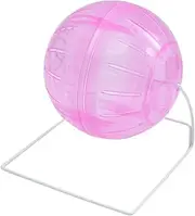 ROMISBABA Four in One Multifunctional Hamster Running Ball for Small Pets Exercise Ball with Stand in Pink Encourages Healthy Activity for Hamsters Gerbils and More