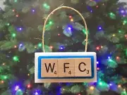 WFC Vancouver Whitecaps Christmas Ornament Scrabble Tiles HandCrafted in USA