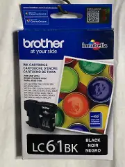Genuine OEM Brother inkjet ~ Ink refill Printer Cartridge Black LC61BK. 1 pc