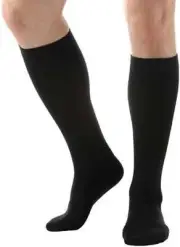 ALEX The Dress Sock Men's Compression 8-15mmHg (Black) Large