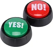 Fxvhojq 2Pcs Answer Button Set Yes Button，No Buzzer Button Interactive Communication Answer Buzzers Reusable Multipurpose Game Button Perfect for Game Nights