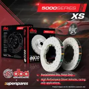 2x DBA Front 5000 XS Drilled Brake Rotors for Audi A4 B5 8D5 RS4 Quattro 280kW