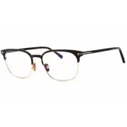 Tom Ford Men's Eyeglasses Matte Dark Brown Square Metal Frame FT5799-B 049