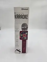 Karaoke Studio Bluetooth Microphone White Tech Solutions Dancing LED Speaker