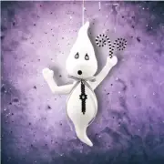 22" Foam Hanging Ghost With Swirl Sticks Halloween Decor NEW 2024