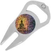Buddha Meditation Golf Ball Marker Divot Repair Tool Bottle Opener