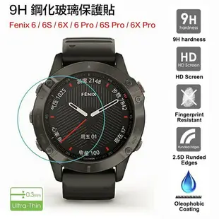 【eYe攝影】現貨 Garmin Fenix 6 6S 6X PRO 2片裝 玻璃保護貼 9H 玻璃貼 鋼膜 手錶保貼