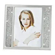 Murano Style Art Glass Colorful Centerpiece Lucerne Crystalized Frame 8x10 Inch