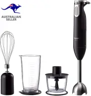 Stainless Steel 3-In-1 Stick Blender, Chopper and Whisk, Easy to Grip Handle, Po