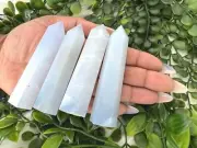 Blue Chalcedony Tower - Natural Blue Chalcedony Generator - Blue Chalcedony