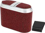X AUTOHAUX Car Trash Can Portable Car Door Trash Bin Red 1 Pc 6.3" Length 2.8" Width 4.7" Height Plastic