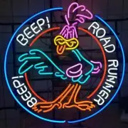 Road Runner Beep! Beep! Garage 24"x24" Neon Light Lamp Sign Auto Classic Vintage