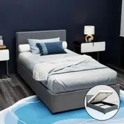 Elwood Storage King Single Bed Frame Grey