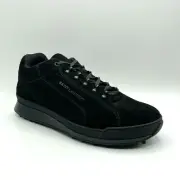 $795 Saint Laurent Men's Black Suede Jump Sneaker With Logo 501612 1000