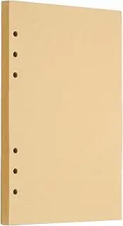uxcell A5 Refill Paper, Blank Kraft Paper 6 Ring Binder, 80 Sheets/160 Pages, Beige