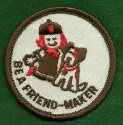GIRL SCOUT TRY-IT BADGE - BROWNIE PRE TRY-ITS - FRIEND MAKER