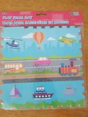 Greenbrier International 9 Piece Transportation Play Foam Mat 9.25" x 9.25"