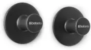 Brabantia Towel Hookset of 2 Pieces, Dark Grey