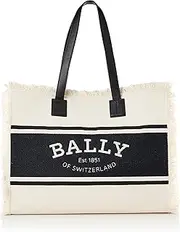 [Bally] Barry 6302813 Women's Tote Bag, NATURAL/BLACK+YEGOLD, NATURAL/BLACK+YEGOLD, Free Size