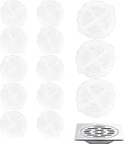 Drain Sticker | Shower Drain Hair Catcher,15X Adhesive Mesh Filter Trap Stopper Strainer for Sink Pipe Outdoor Apartment Garage Home RV
