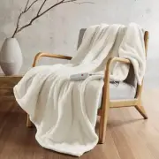 Sharper Image 50"x60" Arden Dream Soft Heated Throw Ivory