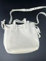 $158 MADEWELL Transport The Small Drawstring Crossbody Bag Leather Tote